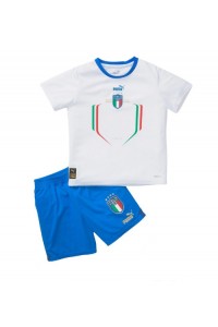 Fotbalové Dres Itálie Dětské Venkovní Oblečení 2022 Krátký Rukáv (+ trenýrky)